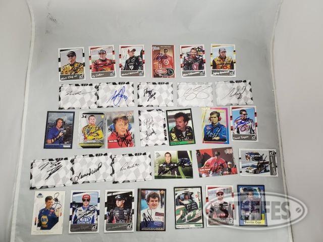 Autographed set of 32 autographed NASCAR collector cards